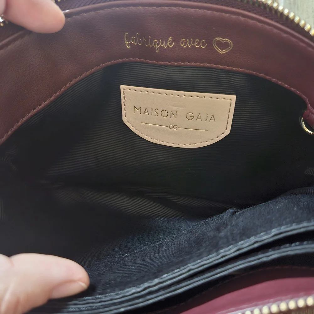 🎁🎁3/20🎁🎁Maison Gaja Elegant Burgundy Crossbody Bag - Picture 6 of 11